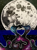 Full Moon in Pisces Original Art | witchy art | astrology zodiac wall art | pen and ink | pagan home decor | spiritual gifts