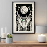 Diana Nemorensis Original Art | pagan goddess art | witchy wall art | feminist wall print | Roman mythology | moon goddess art | Wicca decor
