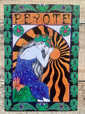 Peyote Art Nouveau A4 Art Print | psychedelic witchy art | boho wall decor | botanical illustration | plant goddess sacred medicine