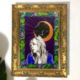 Stevie Nicks A4 Art Print | Witchy Art Nouveau Wall Art | Fleetwood Mac fan gift | boho gypsy home decor | Moon goddess poster | Music print