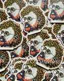 Terence McKenna Sticker | magic mushroom fungi art sticker | psychedelic trippy DMT art | philosophy literary gift | journal sticker