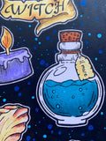 Sea Witch Aesthetic Original Artwork, witchy art, cottagecore art