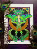 Luna Moth Original Witchy Art