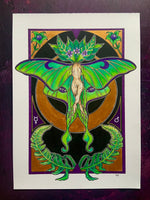Luna Moth Original Witchy Art