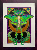 Luna Moth Original Witchy Art