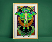 Luna Moth Original Witchy Art