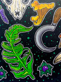 Forest Witch Original Artwork, mushroom art, witchy art, cottagecore art
