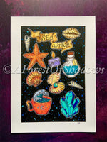 Sea Witch Aesthetic Original Artwork, witchy art, cottagecore art