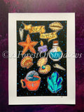 Sea Witch Aesthetic Original Artwork, witchy art, cottagecore art