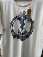 Ouroboros Unisex T Shirt | magic mushroom art | psychedelic trippy shirt | occult clothing | serpent mythology | skull top | pagan clothes