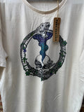 Ouroboros Unisex T Shirt | magic mushroom art | psychedelic trippy shirt | occult clothing | serpent mythology | skull top | pagan clothes