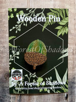 Acorn Wooden Pin Badge | Hand Painted Brooch | Woodland Art | Nature Lovers Gift | Pagan Accessories | Forest Pin | Cottagecore Fashion