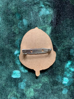 Acorn Wooden Pin Badge | Hand Painted Brooch | Woodland Art | Nature Lovers Gift | Pagan Accessories | Forest Pin | Cottagecore Fashion