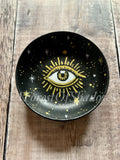 Witchy Ceramic Trinket Dish | Hand painted Bowl | Celestial Art Decor | Gothic Jewellery Holder | Pagan Altar Bowl | Witchy Home Decor
