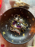 Witchy Ceramic Trinket Dish | Hand painted Bowl | Celestial Art Decor | Gothic Jewellery Holder | Pagan Altar Bowl | Witchy Home Decor