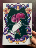 Victorian Memento Mori Fungi A5 Art Print