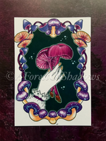 Victorian Memento Mori Fungi A5 Art Print