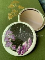 Magic Mushroom Crystal Pocket Mirror