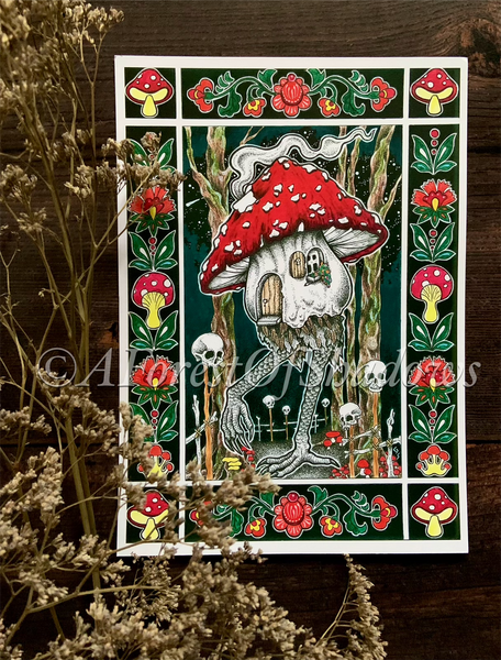 Baba Yaga Lettering Baba Yaga A4 Art Print – A Forest of Shadows